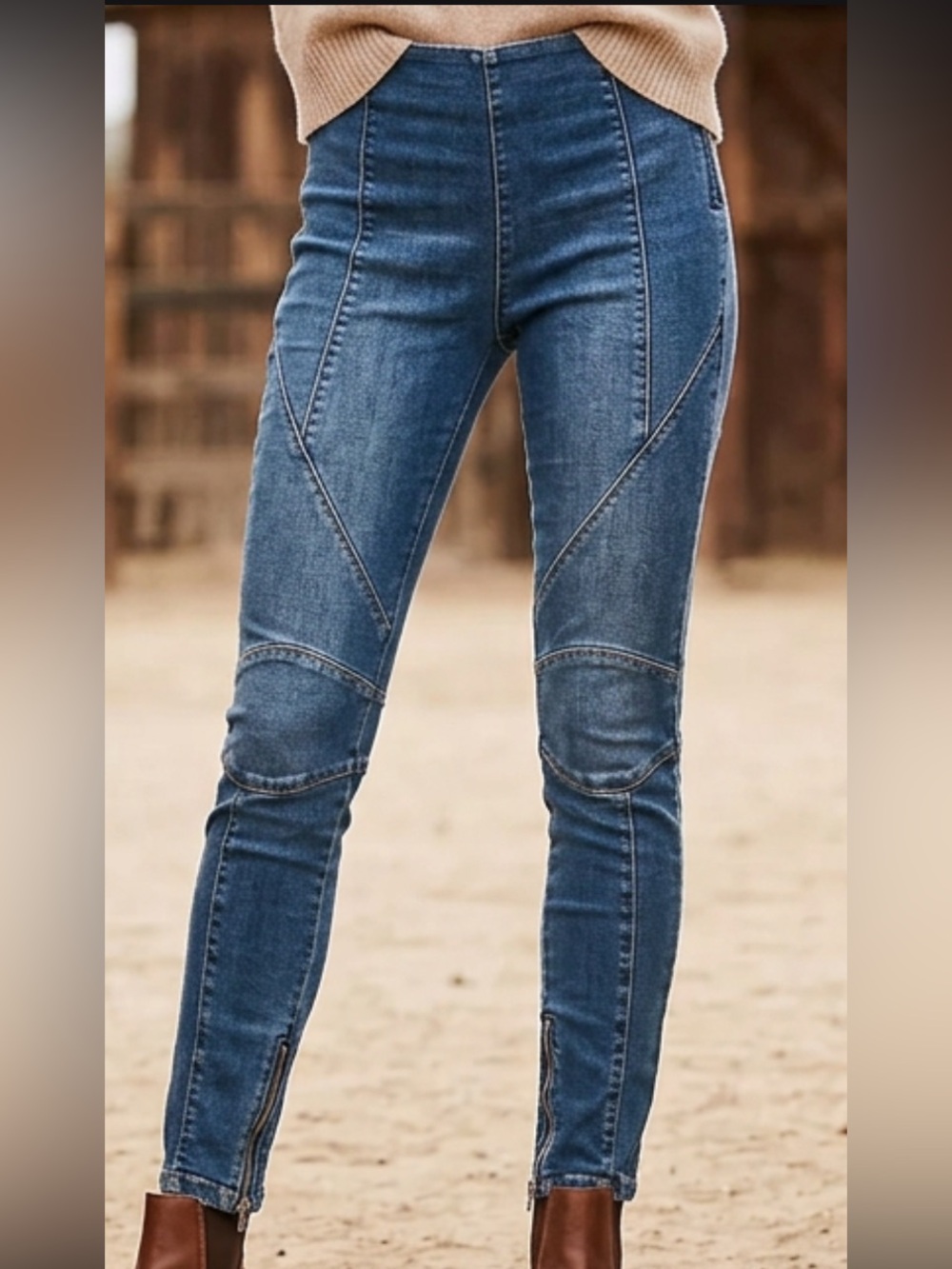 Free People Jeans We The Free Dark Bella Moto Mid Rise Skinny Jeans NWT Size 26